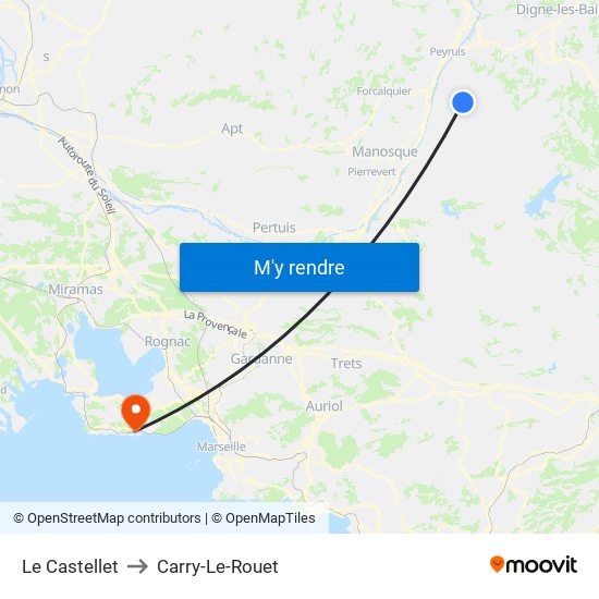 Le Castellet to Carry-Le-Rouet map