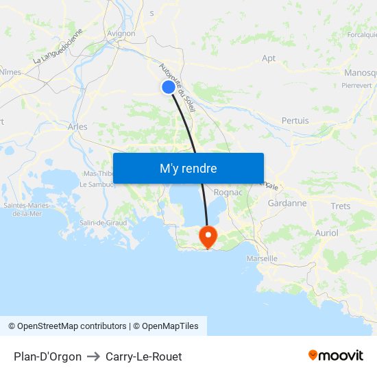 Plan-D'Orgon to Carry-Le-Rouet map