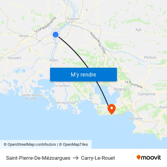 Saint-Pierre-De-Mézoargues to Carry-Le-Rouet map