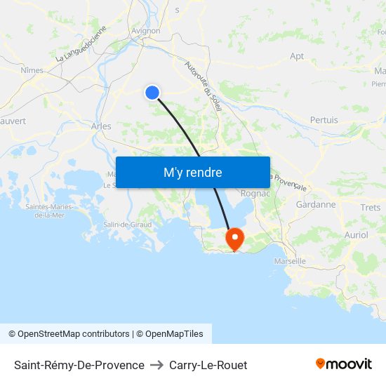 Saint-Rémy-De-Provence to Carry-Le-Rouet map