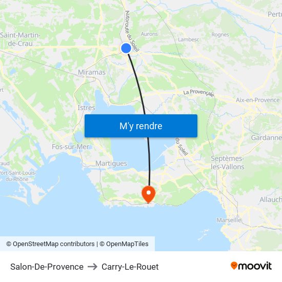 Salon-De-Provence to Carry-Le-Rouet map