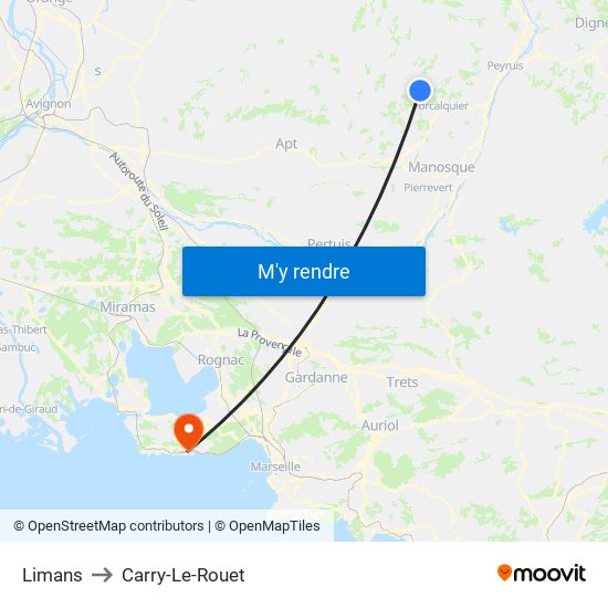 Limans to Carry-Le-Rouet map