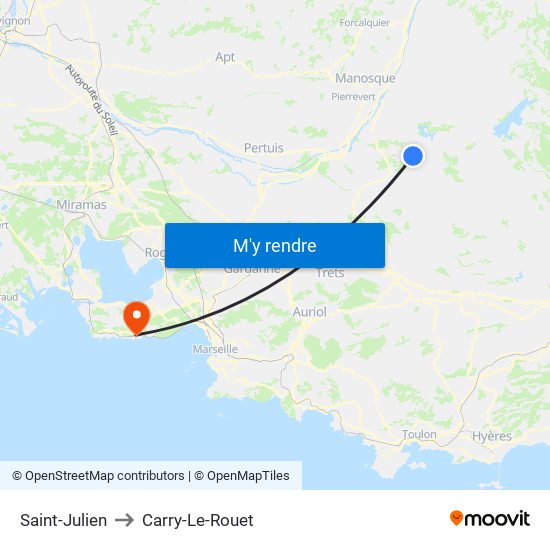 Saint-Julien to Carry-Le-Rouet map