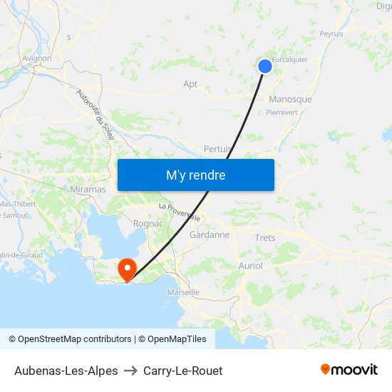 Aubenas-Les-Alpes to Carry-Le-Rouet map