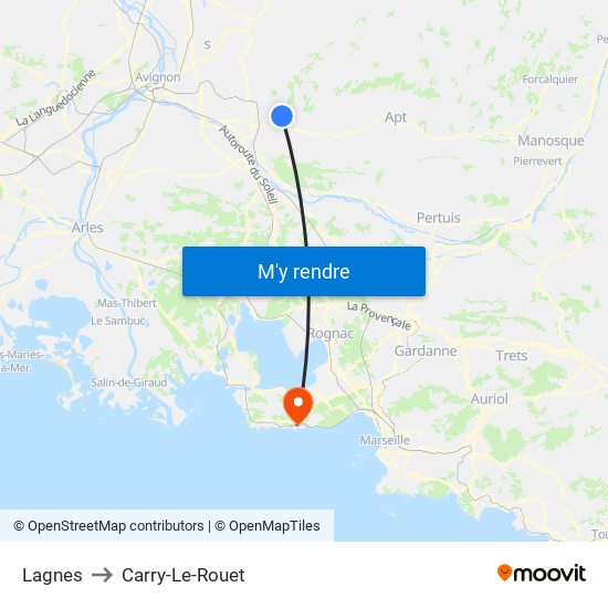 Lagnes to Carry-Le-Rouet map