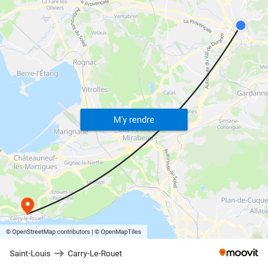 Saint-Louis to Carry-Le-Rouet map