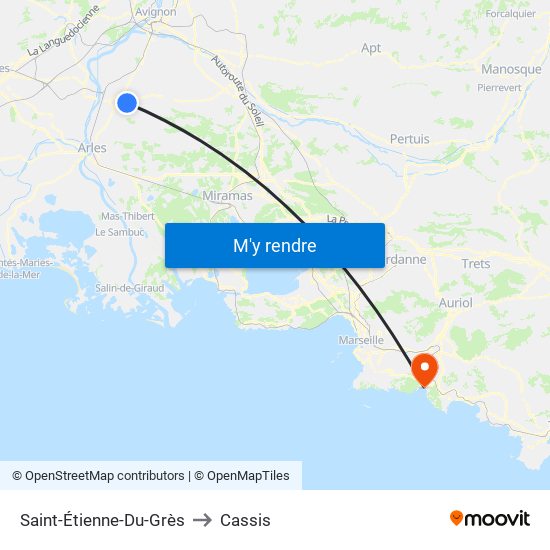 Saint-Étienne-Du-Grès to Cassis map