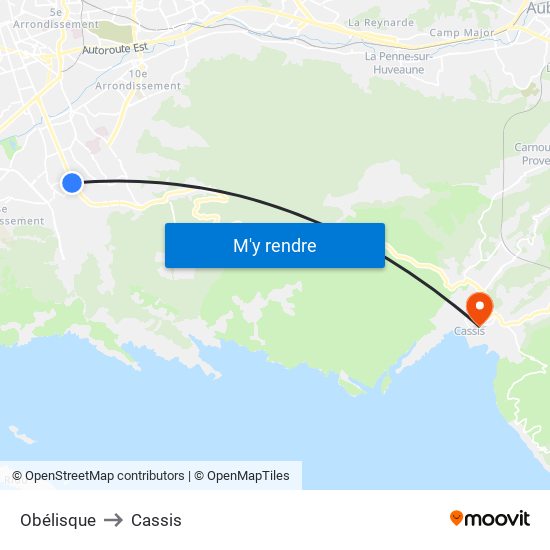 Obélisque to Cassis map