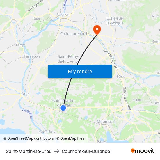 Saint-Martin-De-Crau to Caumont-Sur-Durance map
