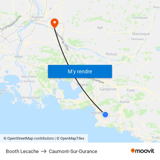 Booth Lecache to Caumont-Sur-Durance map