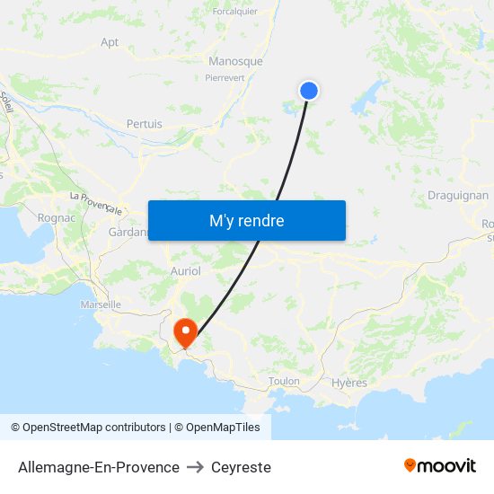 Allemagne-En-Provence to Ceyreste map