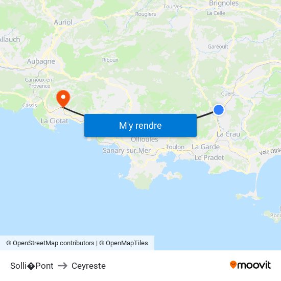 Solli�Pont to Ceyreste map