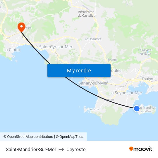 Saint-Mandrier-Sur-Mer to Ceyreste map