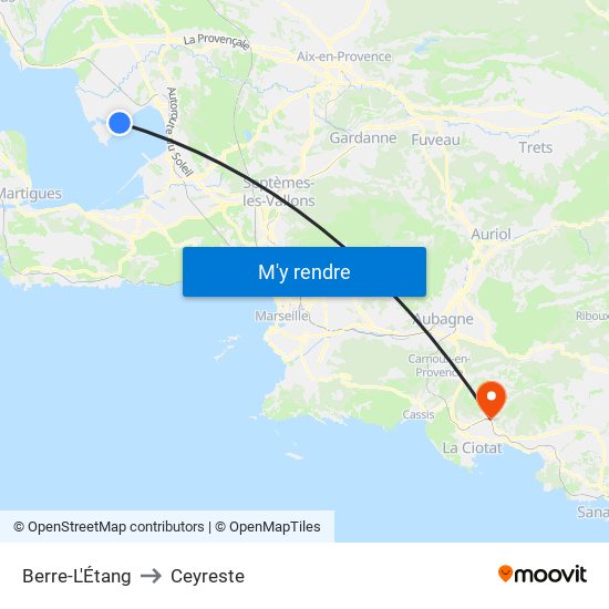 Berre-L'Étang to Ceyreste map