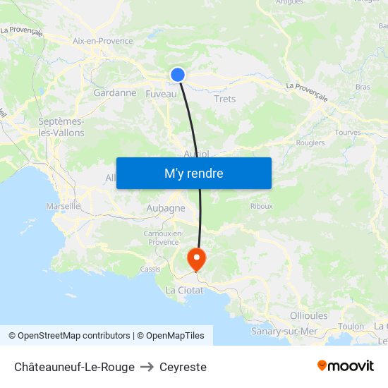Châteauneuf-Le-Rouge to Ceyreste map