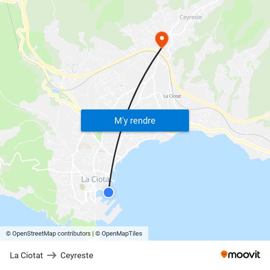 La Ciotat to Ceyreste map