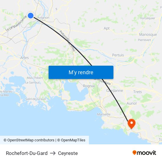 Rochefort-Du-Gard to Ceyreste map