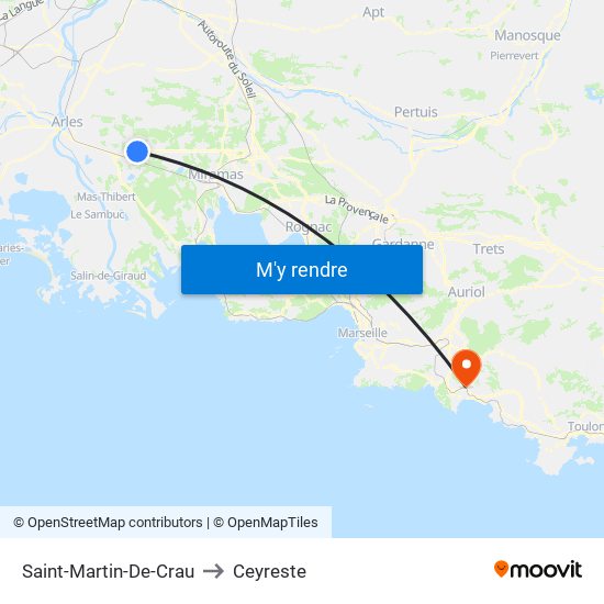 Saint-Martin-De-Crau to Ceyreste map