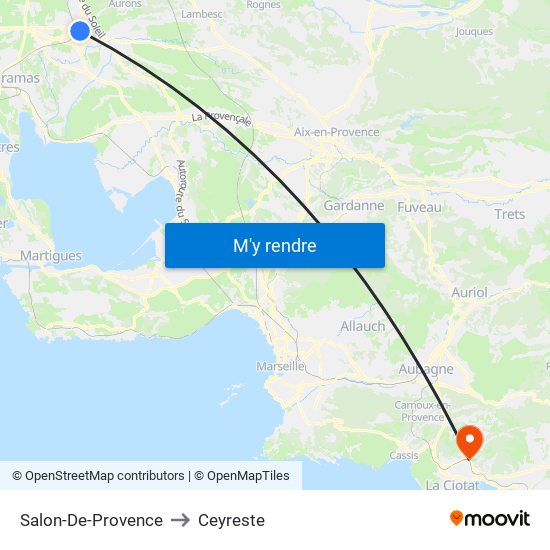 Salon-De-Provence to Ceyreste map