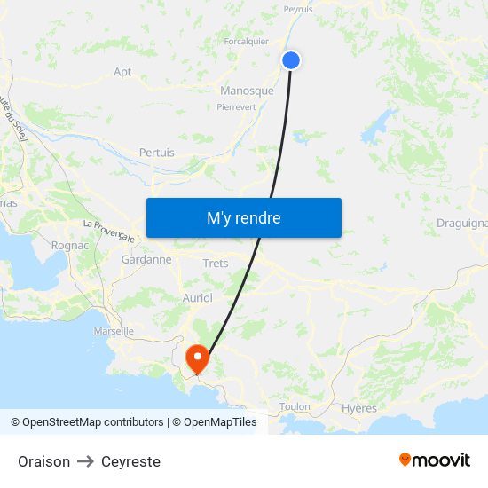 Oraison to Ceyreste map