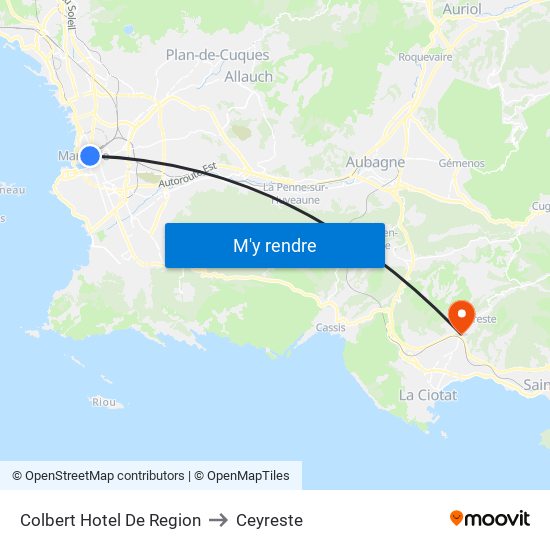 Colbert Hotel De Region to Ceyreste map