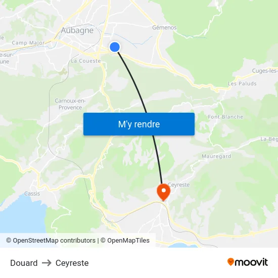 Douard to Ceyreste map