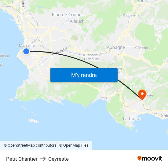 Petit Chantier to Ceyreste map