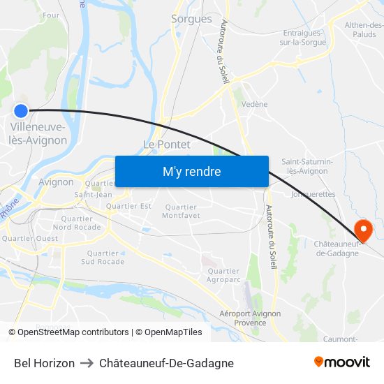 Bel Horizon to Châteauneuf-De-Gadagne map