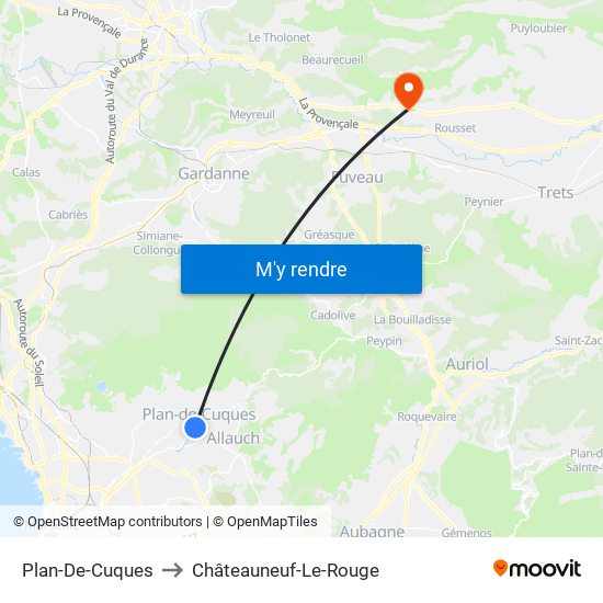 Plan-De-Cuques to Châteauneuf-Le-Rouge map