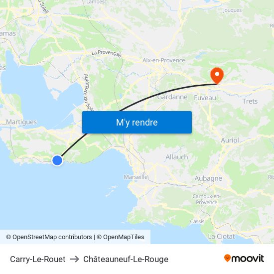 Carry-Le-Rouet to Châteauneuf-Le-Rouge map
