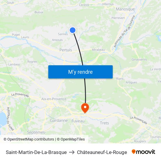 Saint-Martin-De-La-Brasque to Châteauneuf-Le-Rouge map
