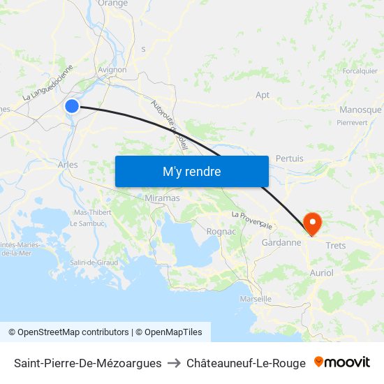 Saint-Pierre-De-Mézoargues to Châteauneuf-Le-Rouge map