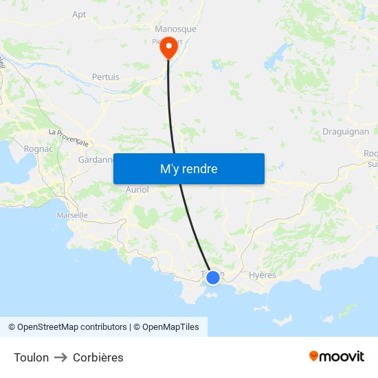Toulon to Toulon map