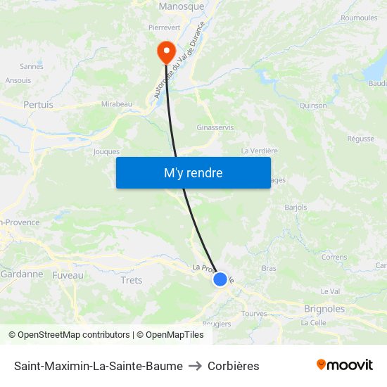 Saint-Maximin-La-Sainte-Baume to Saint-Maximin-La-Sainte-Baume map