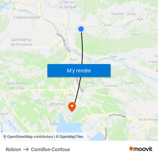 Robion to Cornillon-Confoux map