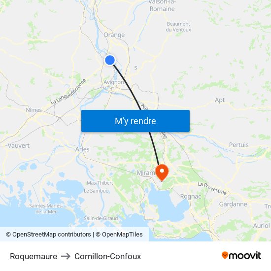 Roquemaure to Roquemaure map