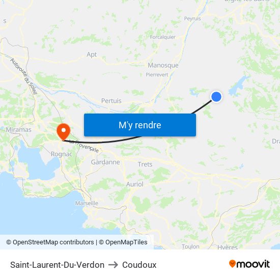 Saint-Laurent-Du-Verdon to Coudoux map
