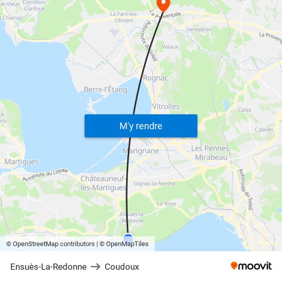 Ensuès-La-Redonne to Coudoux map