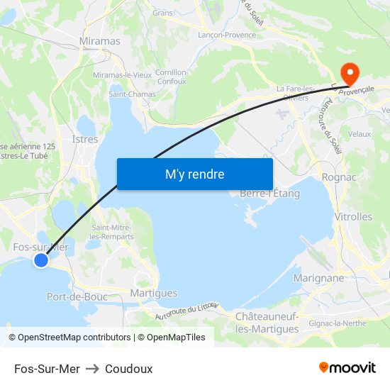 Fos-Sur-Mer to Coudoux map