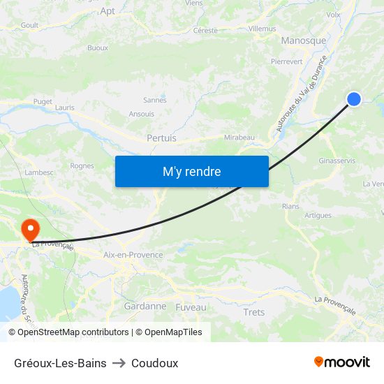 Gréoux-Les-Bains to Coudoux map