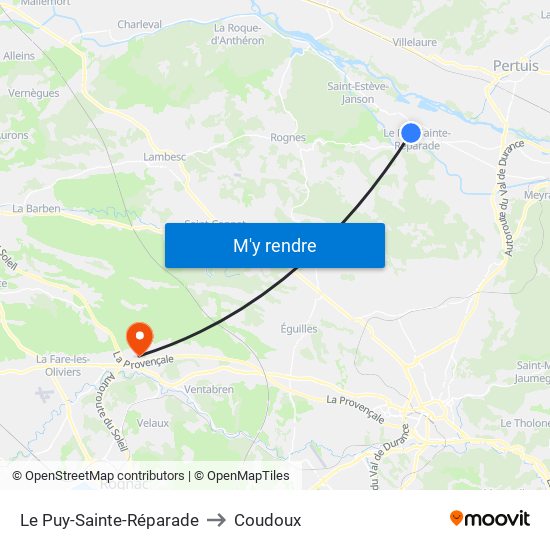Le Puy-Sainte-Réparade to Coudoux map