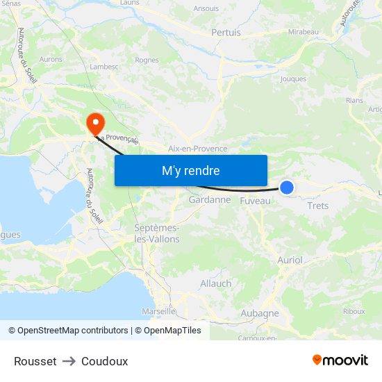 Rousset to Coudoux map