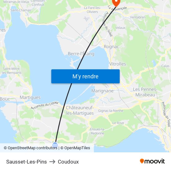 Sausset-Les-Pins to Coudoux map