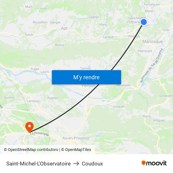 Saint-Michel-L'Observatoire to Coudoux map