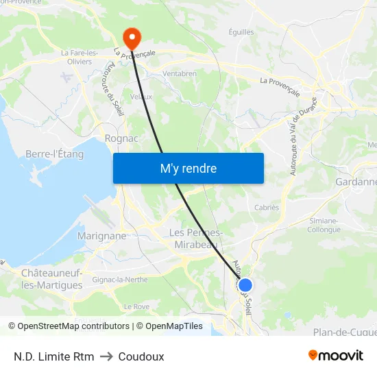 N.D. Limite Rtm to Coudoux map