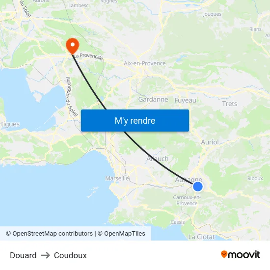 Douard to Coudoux map