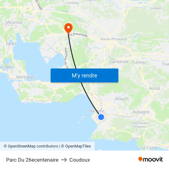 Parc Du 26ecentenaire to Coudoux map