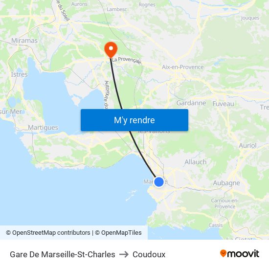 Gare De Marseille-St-Charles to Coudoux map