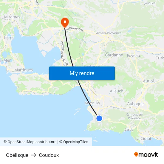 Obélisque to Coudoux map