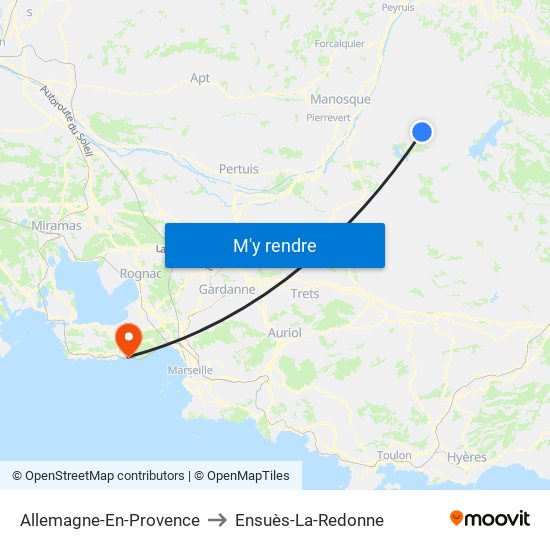 Allemagne-En-Provence to Ensuès-La-Redonne map